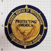 FBI JTTF Counter Terrorism Unit embroidery patches 4x10 and 2x5 hook tan 